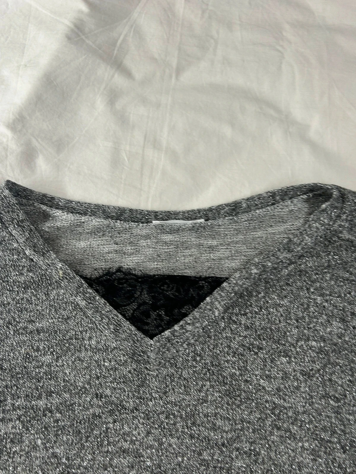 Promod grijs zilveren blouse met lange mouwen – photo 6